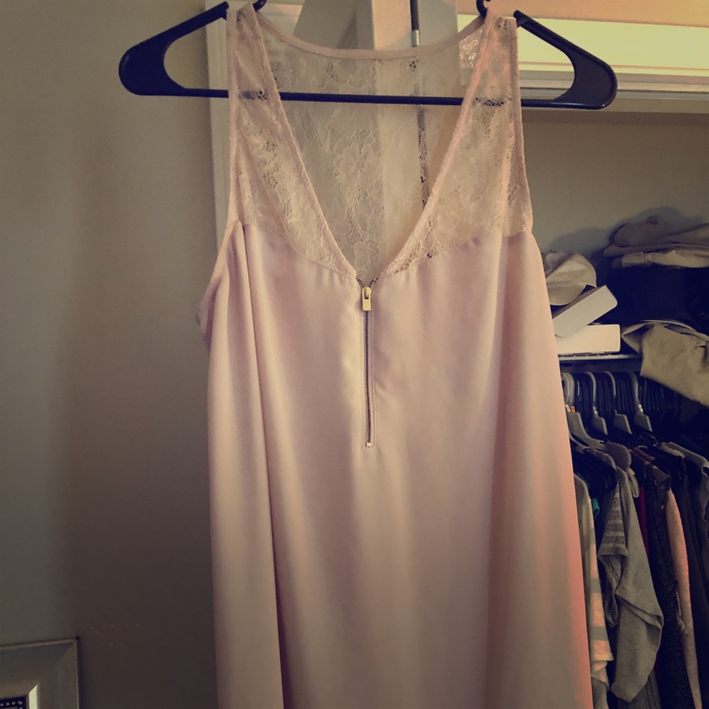 Express light pink blouse